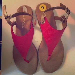 Red Aerosole Sandals, size 9